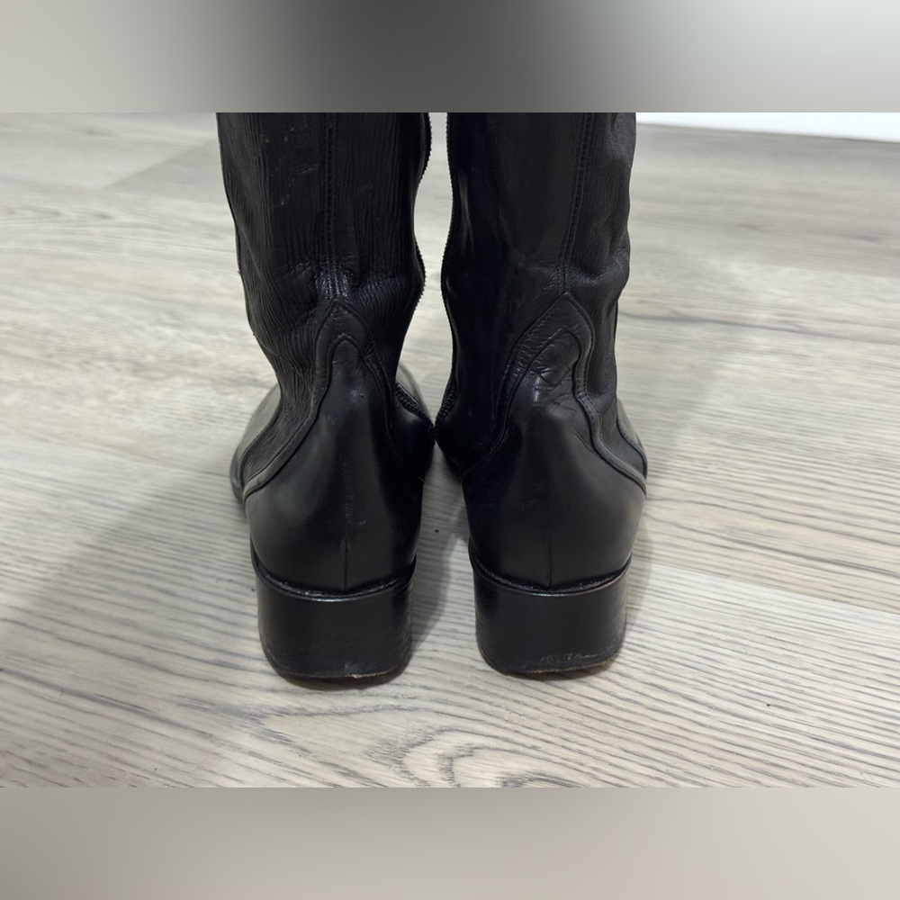 Lorenzo Masiero Black Leather Over The Knee Riding Equestrian Boots Size 38.5 /8 - Picture 10 of 14